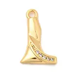 Brass Micro Pave Cubic Zirconia Pendants