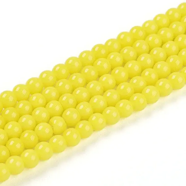 Baking Paint Opaque Glass Beads Strands