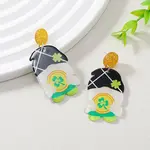 Christmas Acrylic Santa Claus Stud Earrings
