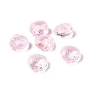 Transparent Spray Painted Glass Beads