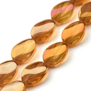 Transparent Electroplate Glass Bead Strands