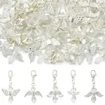50Pcs 5 Style Glass & Alloy Pendant Decorations
