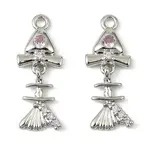 Brass Micro Pave Cubic Zirconia Pendants