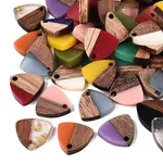 Opaque & Transparent Resin & Walnut Wood Pendants