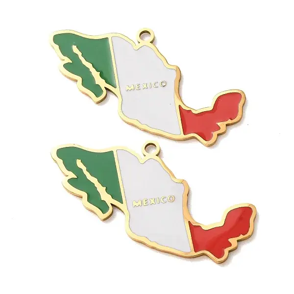 304 Stainless Steel & Enamel Pendants