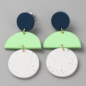 Polymer Clay Dangle Stud Earrings with 316 Surgical Stainless Steel Pins