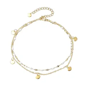 304 Stainless Steel Double Layer Chain Anklets