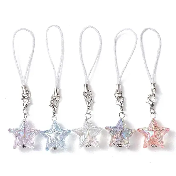 Transparent Acrylic Star Mobile Strap