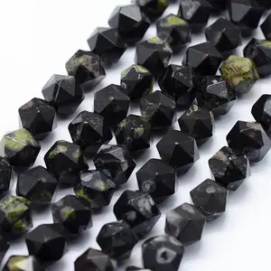 Natural Green Spot Jasper Beads Strands