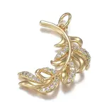 Brass Micro Clear Cubic Zirconia Pendants