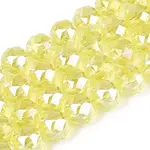 Electroplate Transparent Glass Beads Strands