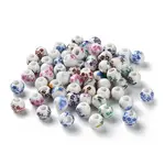 Floral Printed Porcelain Beads