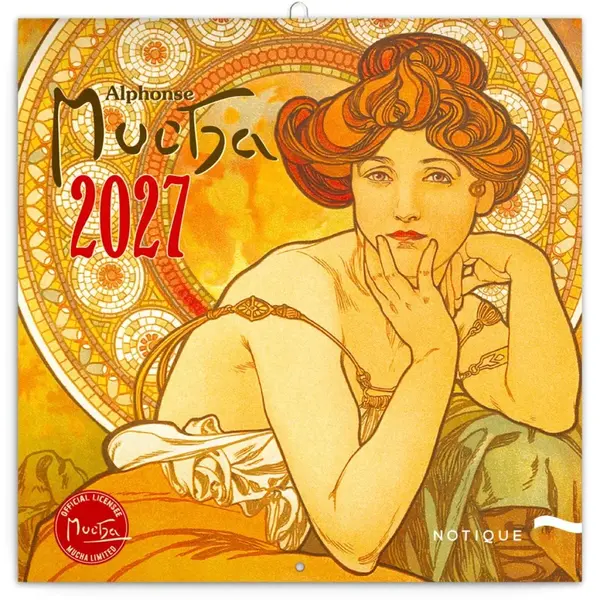 Poznámkový kalendář Alphonse Mucha 2027