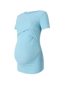 Only Maternity Tričko 'OLMEMMA DUA'  svetlomodrá