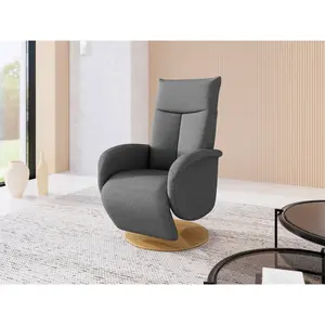 Sit & More RELAXAČNÍ KŘESLO, textil, tmavě šedá