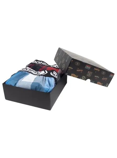 Meatfly pánské boxerky Gigi Blue / Red Gift Pack | Modrá | Velikost M