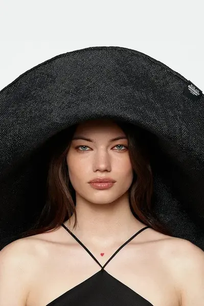 RUSLAN BAGINSKIY klobouk se širokou krempou dámský pletený Foldable Hat