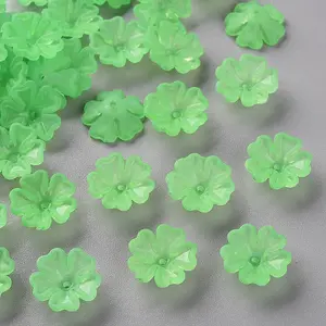 Transparent Frosted Acrylic Bead Caps