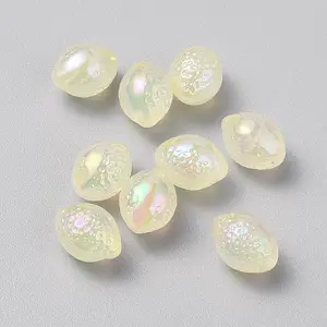 Plated Acrylic Lemon Bead