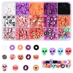 15 Styles Halloween Theme Handmade Polymer Clay Beads