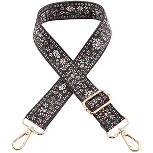 Flower Pattern Nylon Canvas Handbag Webbing Bag Straps