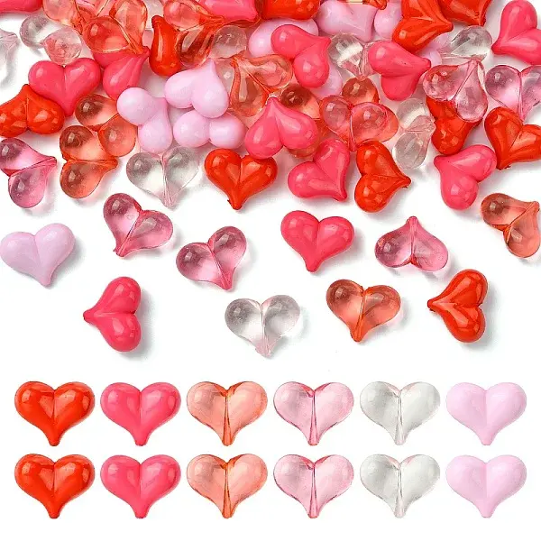 90Pcs 6 Styles Acrylic Beads