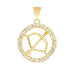 Brass Micro Pave Cubic Zirconia Pendants