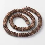 Natural Coconut Shell Rondelle Bead Strands