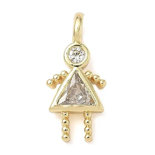 Brass Micro Pave Cubic Zirconia Pendants