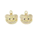 Brass Micro Pave Clear Cubic Zirconia Pendants
