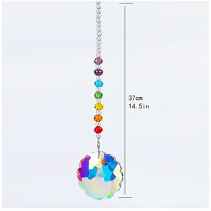 Chakra Theme K9 Crystal Glass Big Pendant Decorations