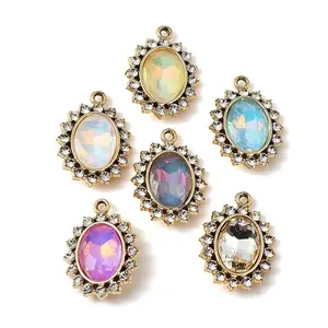 UV Plating Alloy Glass Pendants
