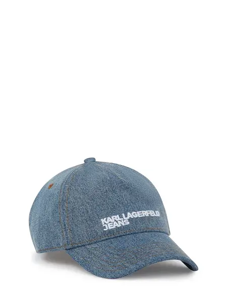 KARL LAGERFELD JEANS Čiapka  modrá denim / biela