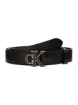 Calvin Klein Opasky 'CK Monogram Buckle'  zlatá / čierna