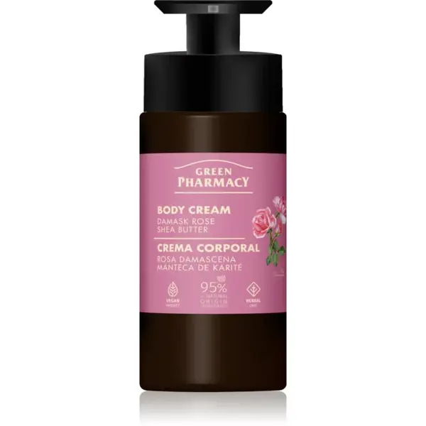 Green Pharmacy Damask Rose & Shea Butter tělový krém 739 ml