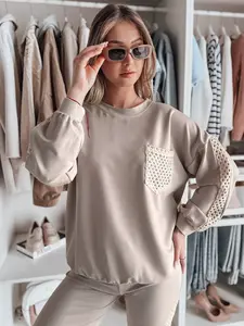 Dámska oversize mikina LUXEEN mokka