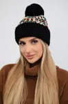 Kesi Dámska čiapka s pomponom Ellen K325 čierna
