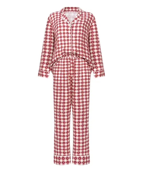 Hunkemöller Pyžamo  jasne červená / biela