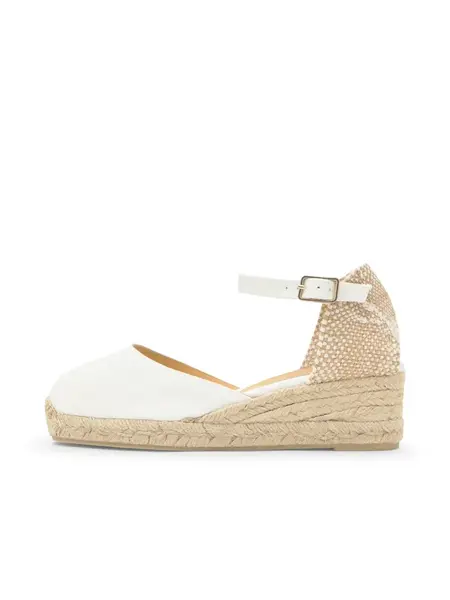 Castañer Espadrilky 'Carol'  svetlobéžová / biela