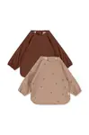 Konges Sløjd  Dětský podbradník  2 PACK DINNER BIB WITH SLEEVES 2-pack