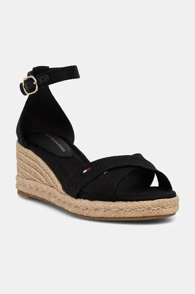 Tommy Hilfiger sandály na klínku MID WEDGE ESPAD X CROSS