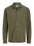 Jack & Jones Plus Košeľa 'JJETRISTAN'  olivová