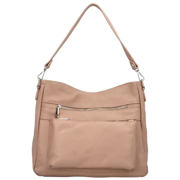 Dámská kožená kabelka přes rameno starorůžová - Delami Jody