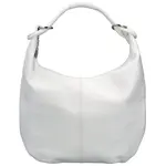 Dámská kožená kabelka přes rameno bílá - Delami Avera