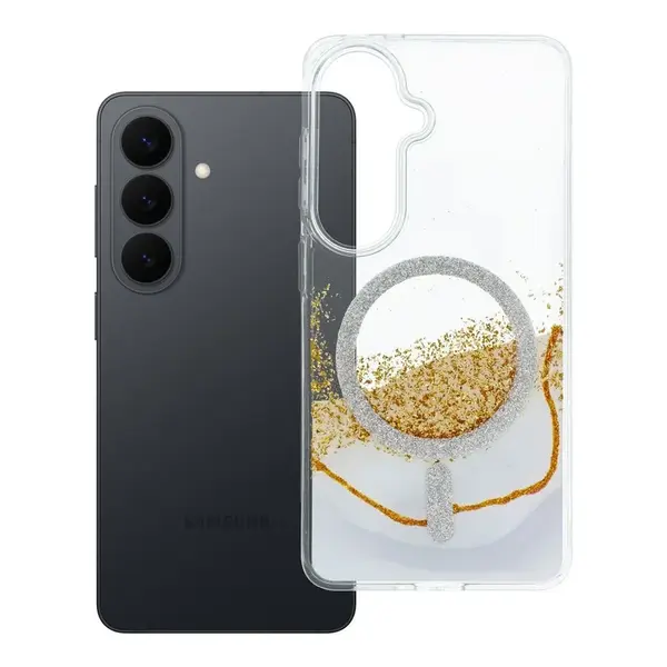 Zadní kryt Golden compatible with MagSafe pro Samsung Galaxy S26, černá