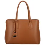 Dámská kožená kabelka přes rameno koňaková - Delami Surevy