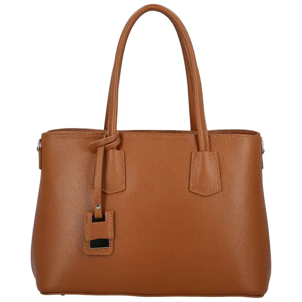 Dámská kožená kabelka přes rameno koňaková - Delami Surevy