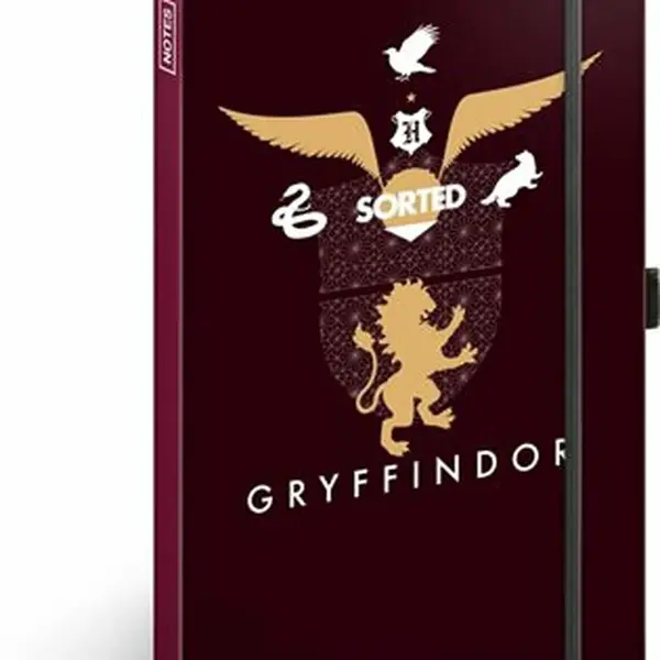 Notes Harry Potter - Gryffindor linkovaný, 13 × 21 cm