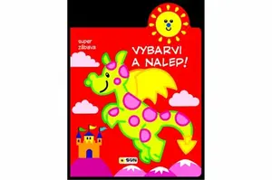 Vybarvi a nalep - Dráček - 2-3 roky