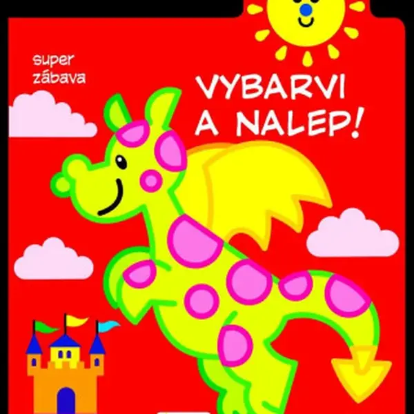 Vybarvi a nalep - Dráček - 2-3 roky